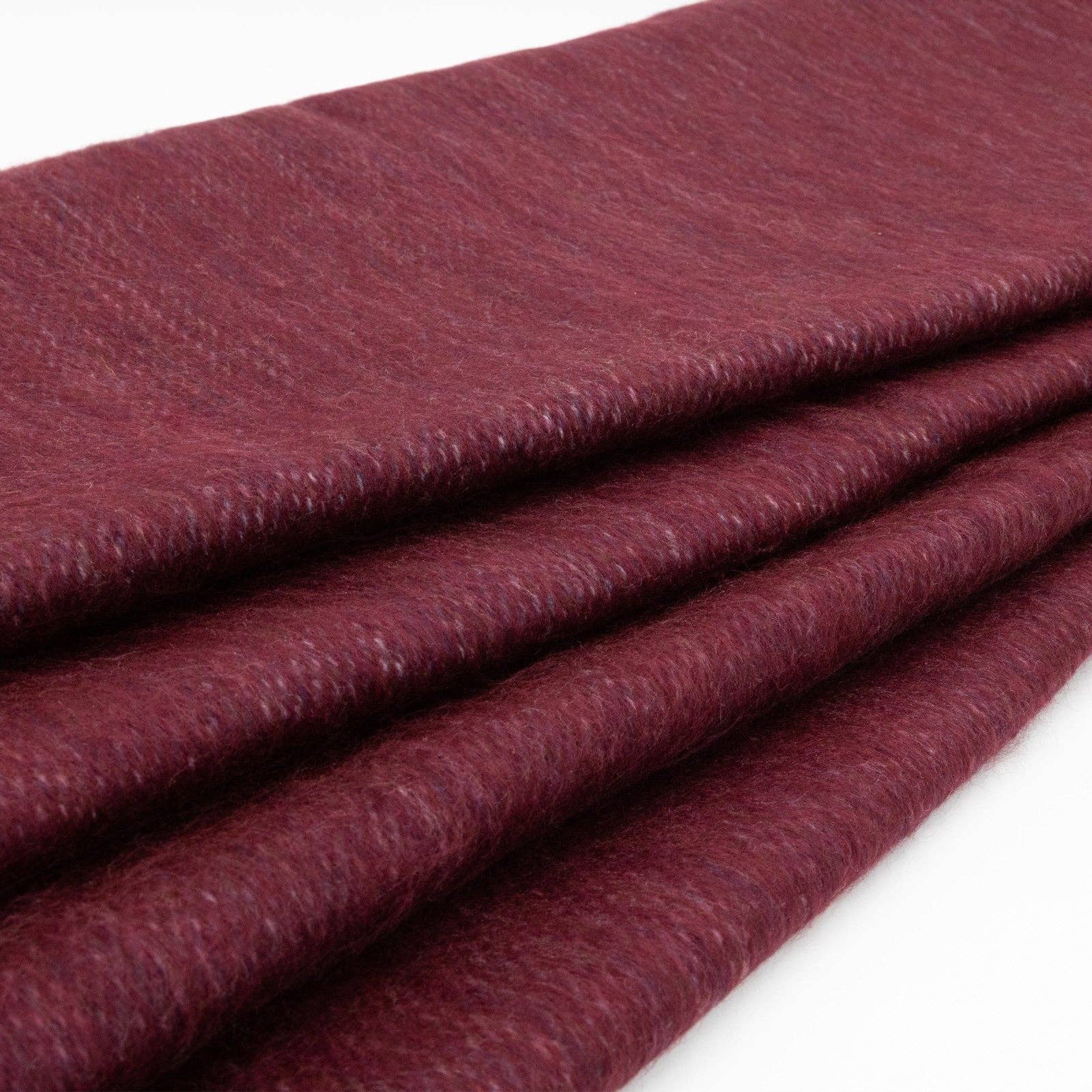 Totoracocha - Double Density Baby Alpaca Wool Throw Blanket / Sofa Cover - Queen 95 x 65 - Burgundy Wine
