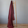 Totoracocha - Double Density Baby Alpaca Wool Throw Blanket / Sofa Cover - Queen 95 x 65 - Burgundy Wine