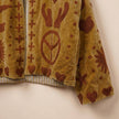 Suzani Embroidered Gold Velvet Jacket — Handmade Boho Statem