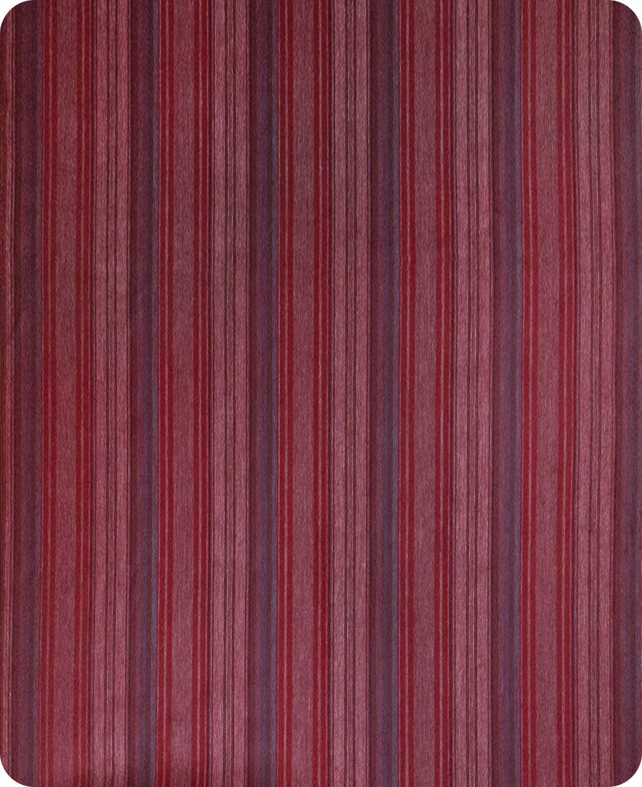 Puruhua - Baby Alpaca Wool Throw Blanket / Sofa Cover - Queen 96 x 67 in - Multicolor Striped In Burgundy & Earthy Tones