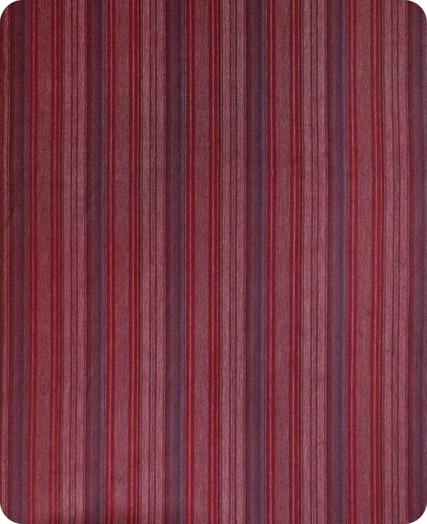 Puruhua - Baby Alpaca Wool Throw Blanket / Sofa Cover - Queen 96 x 67 in - Multicolor Striped In Burgundy & Earthy Tones