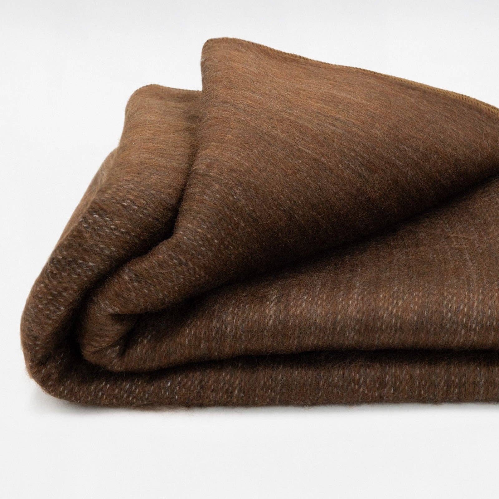 Mulalo - Double Density Baby Alpaca Wool Throw Blanket / Sofa Cover - Queen 95 x 65 - Earth Brown