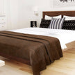 Mulalo - Double Density Baby Alpaca Wool Throw Blanket / Sofa Cover - Queen 95 x 65 - Earth Brown
