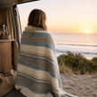 Blue Dune | Alpaca Wool Blanket | 240cm x 167cm