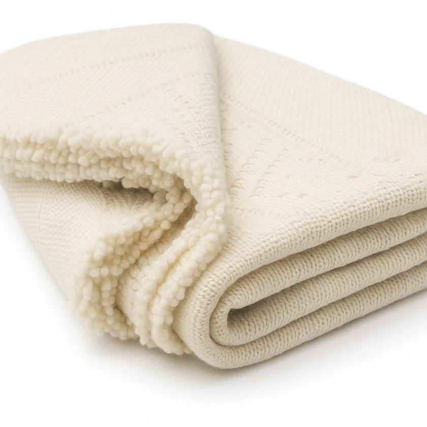 Ivory Ridge | 100% Llama Wool Blanket | 190cm x 110cm