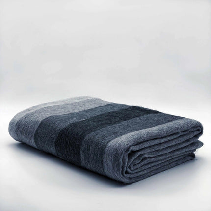 Slate Storm | Alpaca Wool Blanket | 230cm x 165cm