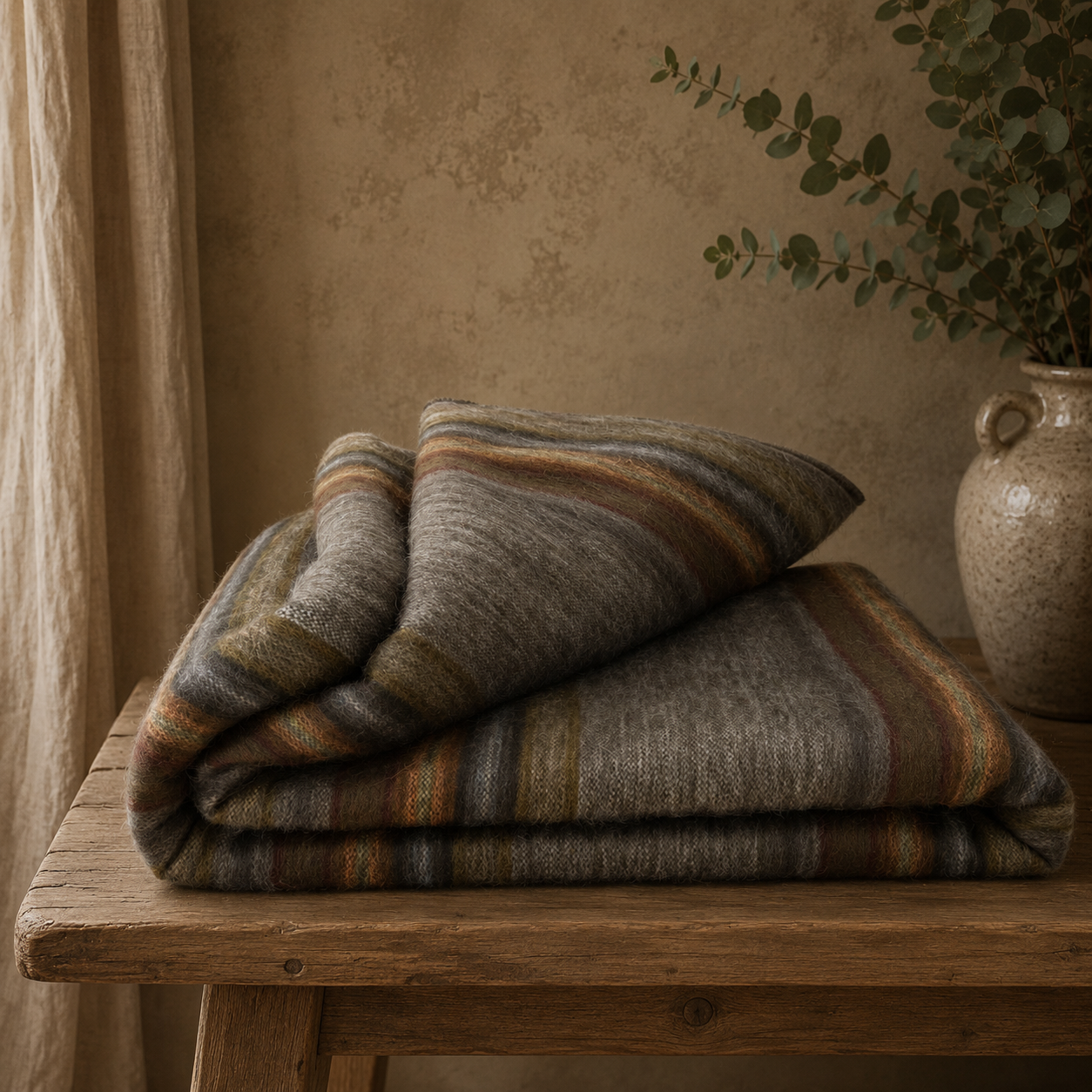Smokewood | Alpaca Wool Blanket | 240cm x 170cm