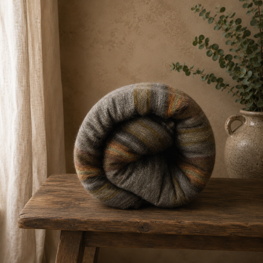 Smokewood | Alpaca Wool Blanket | 240cm x 170cm