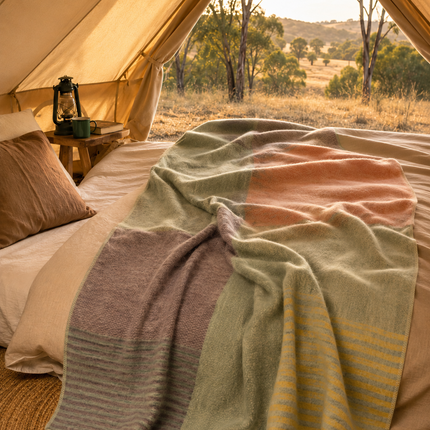 Sundown | Alpaca Wool Blanket | 230cm x 170cm