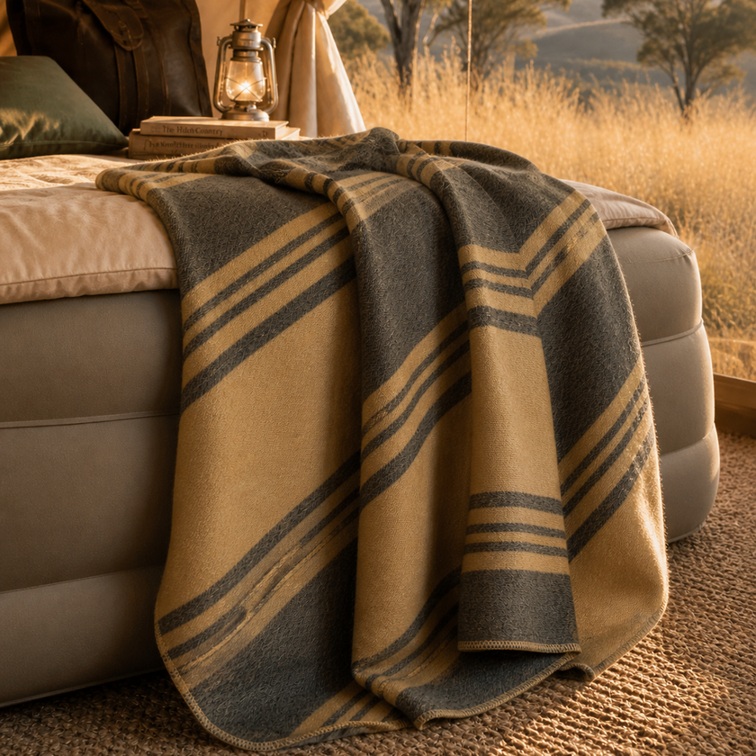 Wattlegrass | Alpaca Wool Blanket | 248cm x 155cm