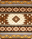 Desert Oak - Baby Alpaca Blanket - Thick Extra Large Reversible - Aztec Southwest Pattern Brown