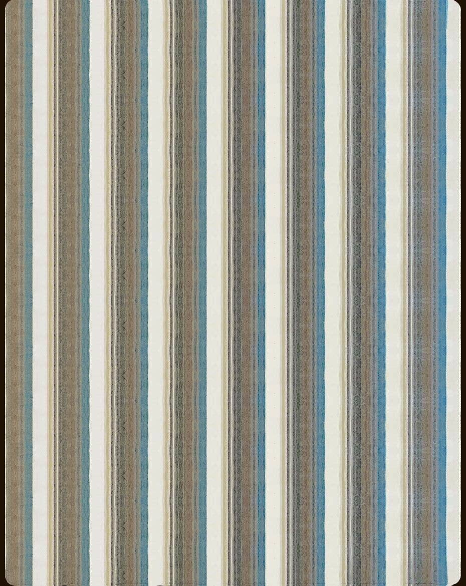 Chuquipogyo - Baby Alpaca Wool Throw Blanket / Sofa Cover - Queen/Queen PLUS - multi colored thin stripes pattern: Queen