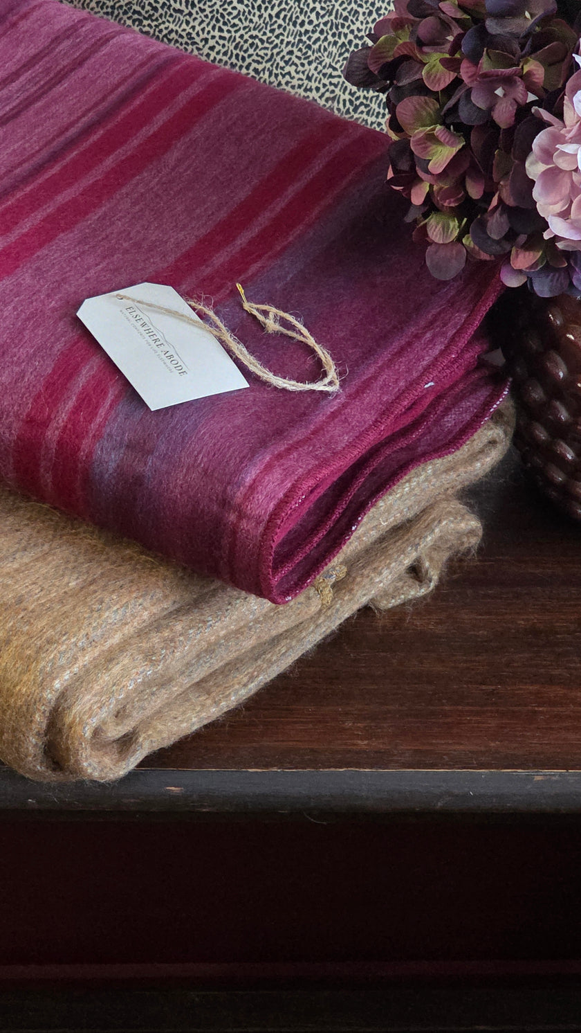 Mulberry Ash | Alpaca Wool Blanket | 245cm x 170cm